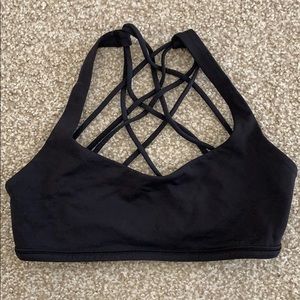 Lululemon black crisscross sports bra